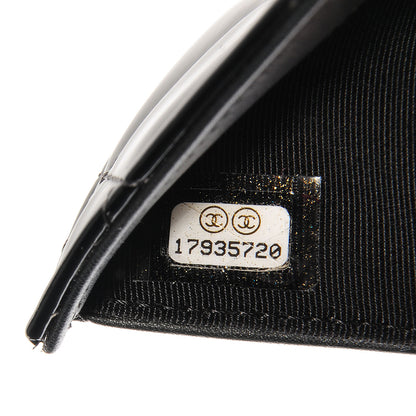 Chanel Patent Quilted Large Flap Wallet Black 8 of 8