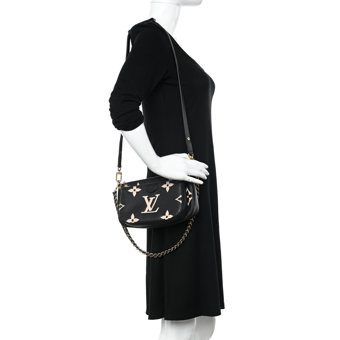 Empreinte Monogram Giant Multi Pochette Accessories Black Beige