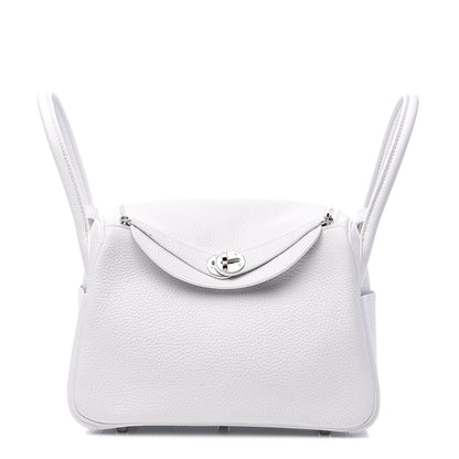 Hermes Taurillon Clemence Lindy 26 White 1 of 11