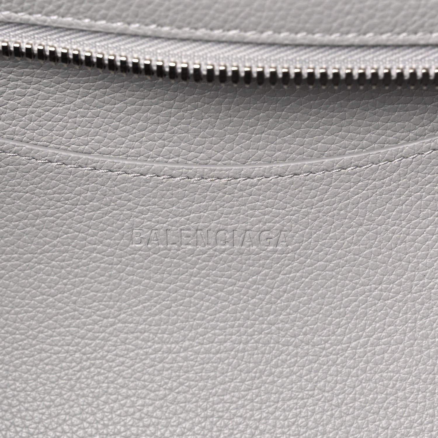 Balenciaga Grained Calfskin Neo Classic Silver Hardware Large Top Handle Bag Light Grey 6 of 14