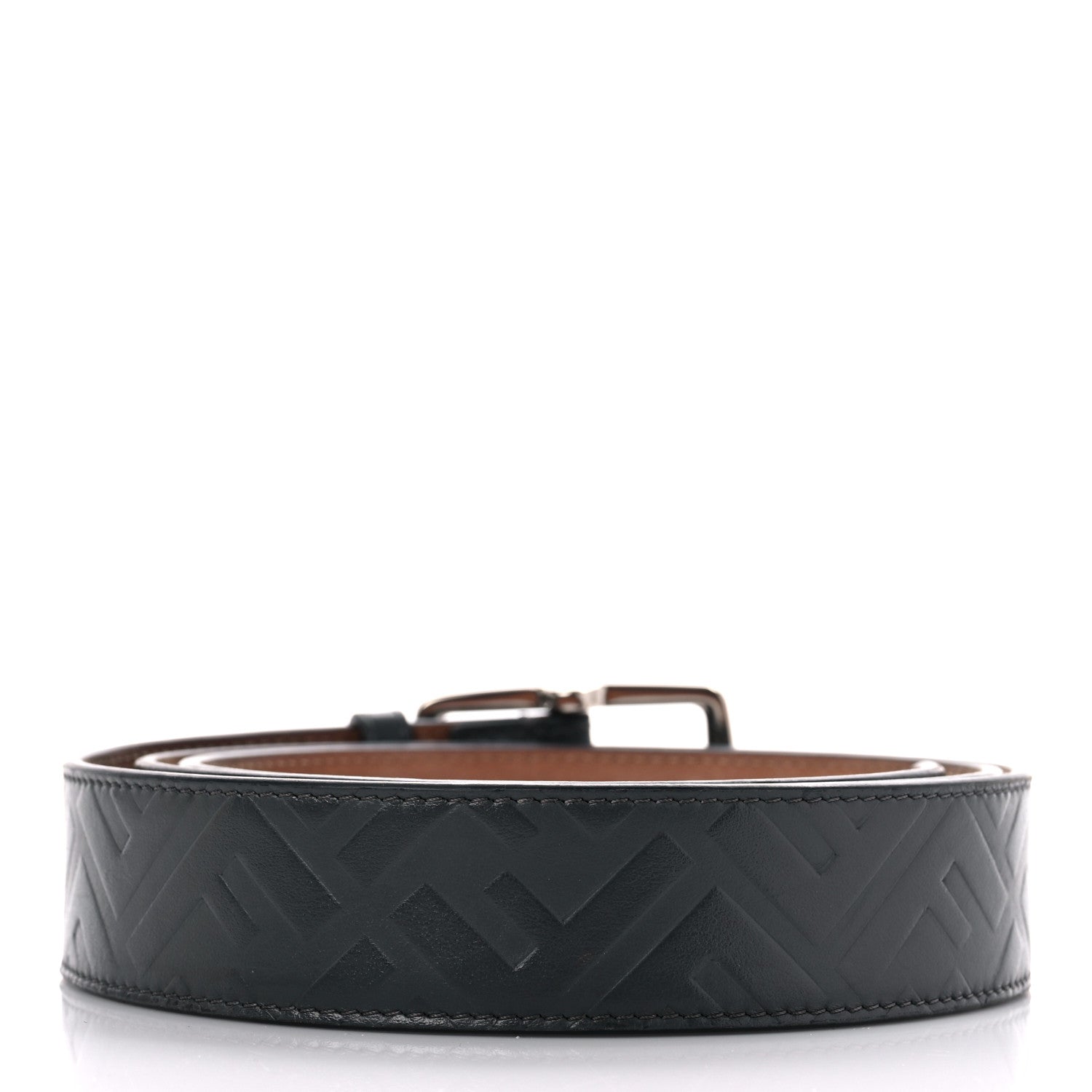 Fendi Calfskin FF Embossed Belt 110 42 Black 2 of 13