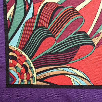 Hermes Silk Les Flots Du Cheval Pocket Square 4 of 6