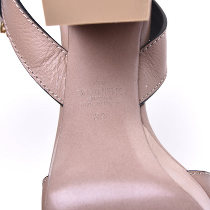 Valentino Garavani Grainy Cowhide VLogo Platform Sandals 39 Rose Cannelle 8 of 13