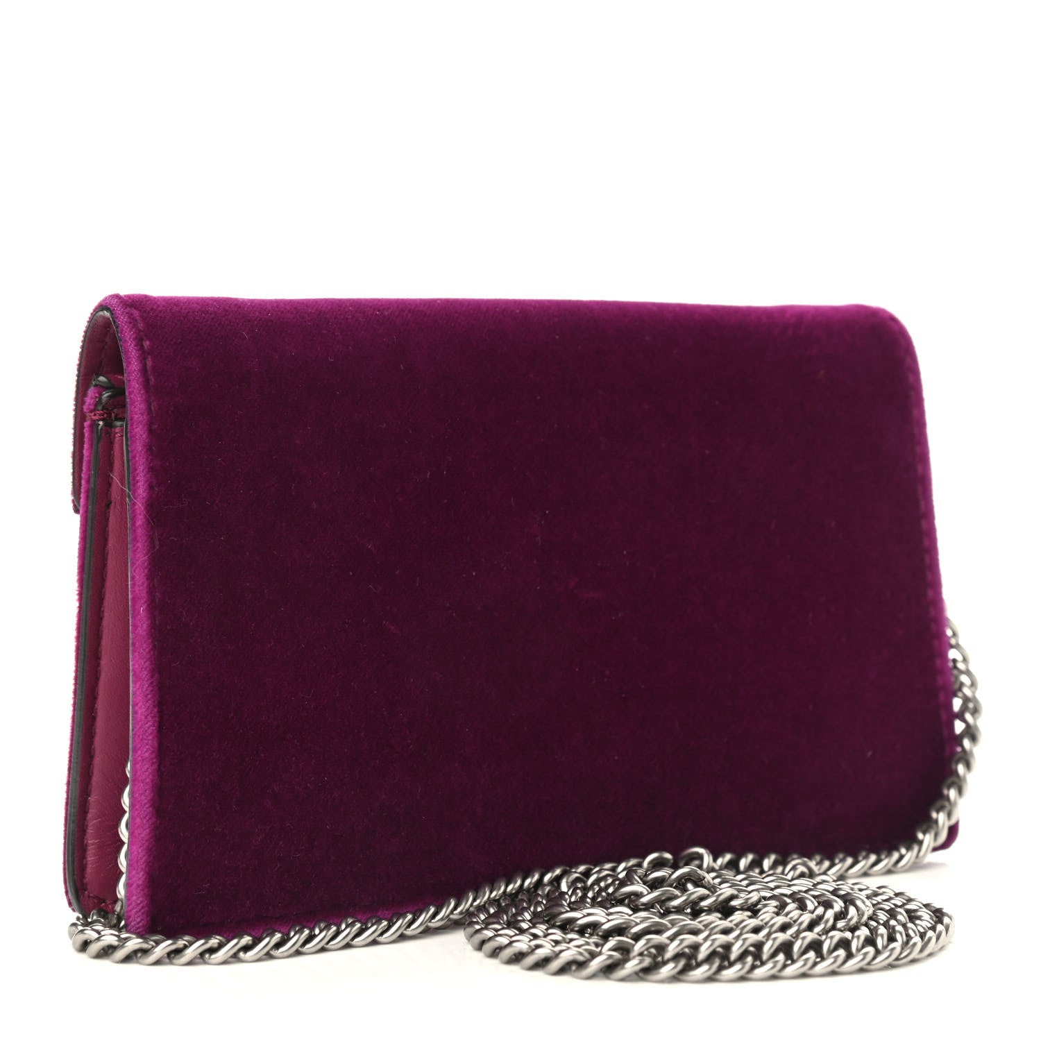 Gucci Velvet Super Mini Dionysus Shoulder Bag Fuchsia Violet Cyclamen 3 of 11