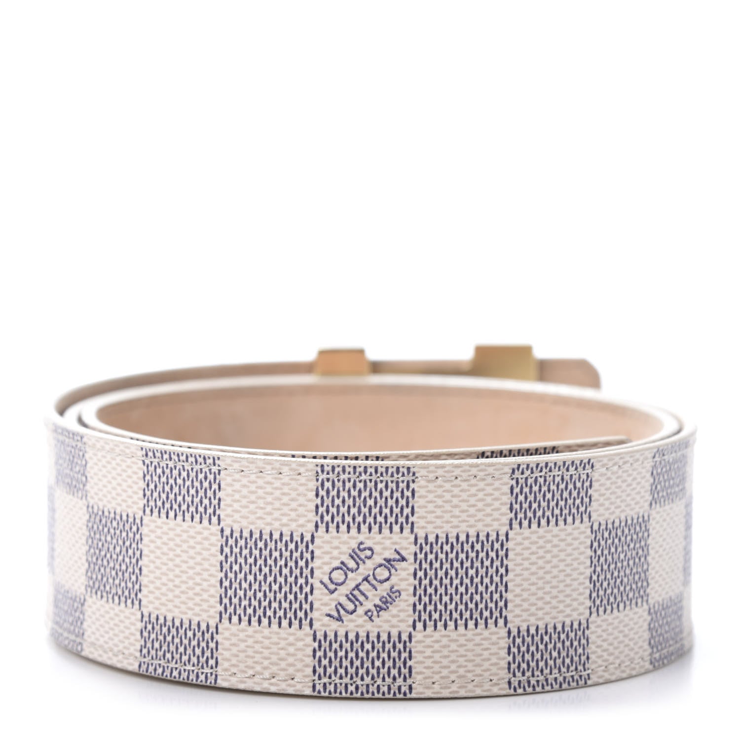 Louis Vuitton Damier Azur LV Initiales Belt 85 34 2 of 6
