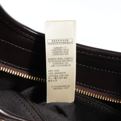 Burberry Haymarket Check Small Brooklyn Hobo Brown 8 of 8