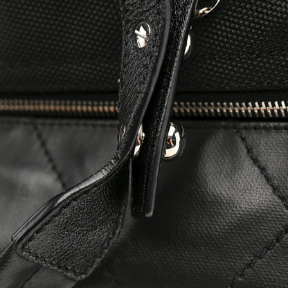 Chanel Coated Canvas Quilted Large Paris Biarritz Tote Black 16 of 17