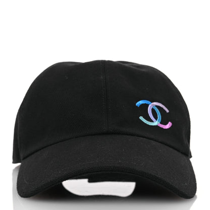 Chanel Cotton CC Cap Hat Black Multicolor 3 of 9