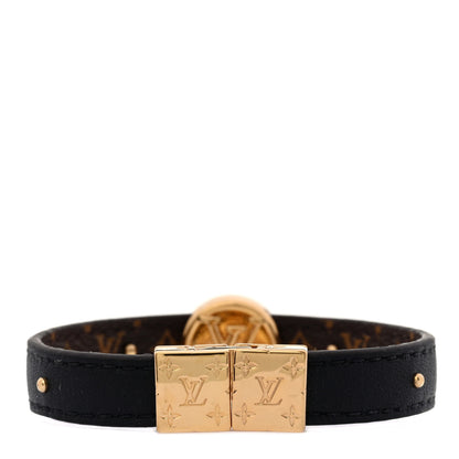 Louis Vuitton Monogram LV Circle Reversible Bracelet 17 Black 3 of 6
