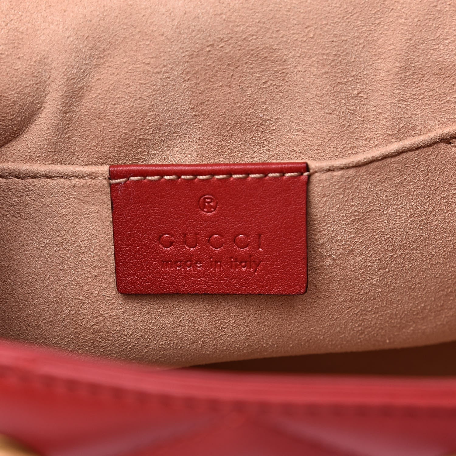 Gucci Calfskin Matelasse GG Marmont Flap Backpack Hibiscus Red 6 of 12