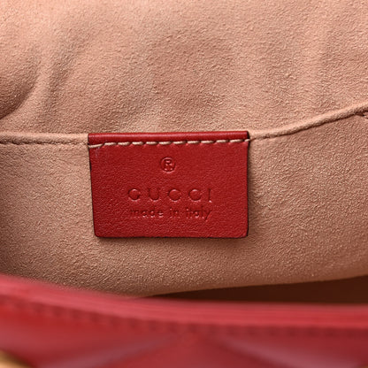 Gucci Calfskin Matelasse GG Marmont Flap Backpack Hibiscus Red 6 of 12