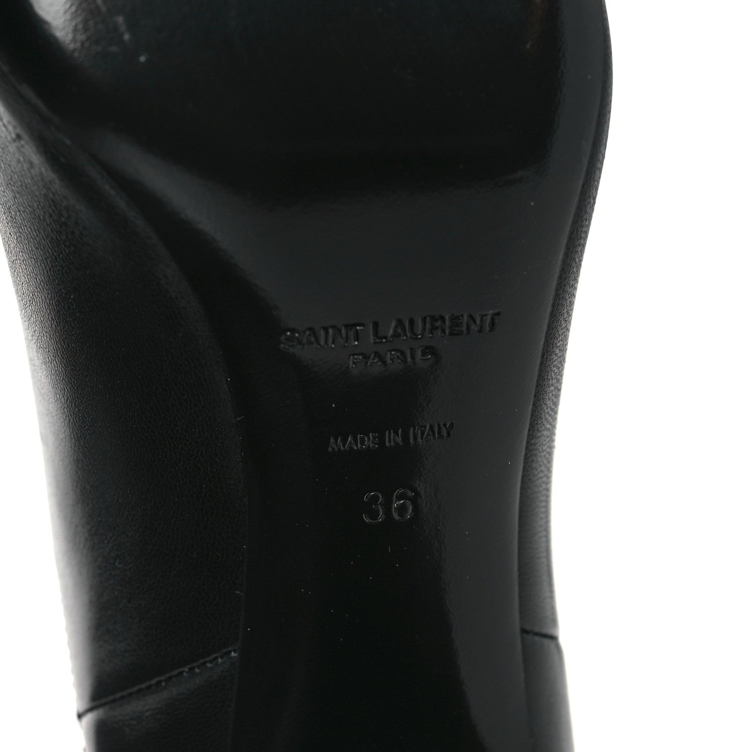 Saint Laurent Nappa Lou 75 Ankle Zip Boots 36 Black 6 of 9