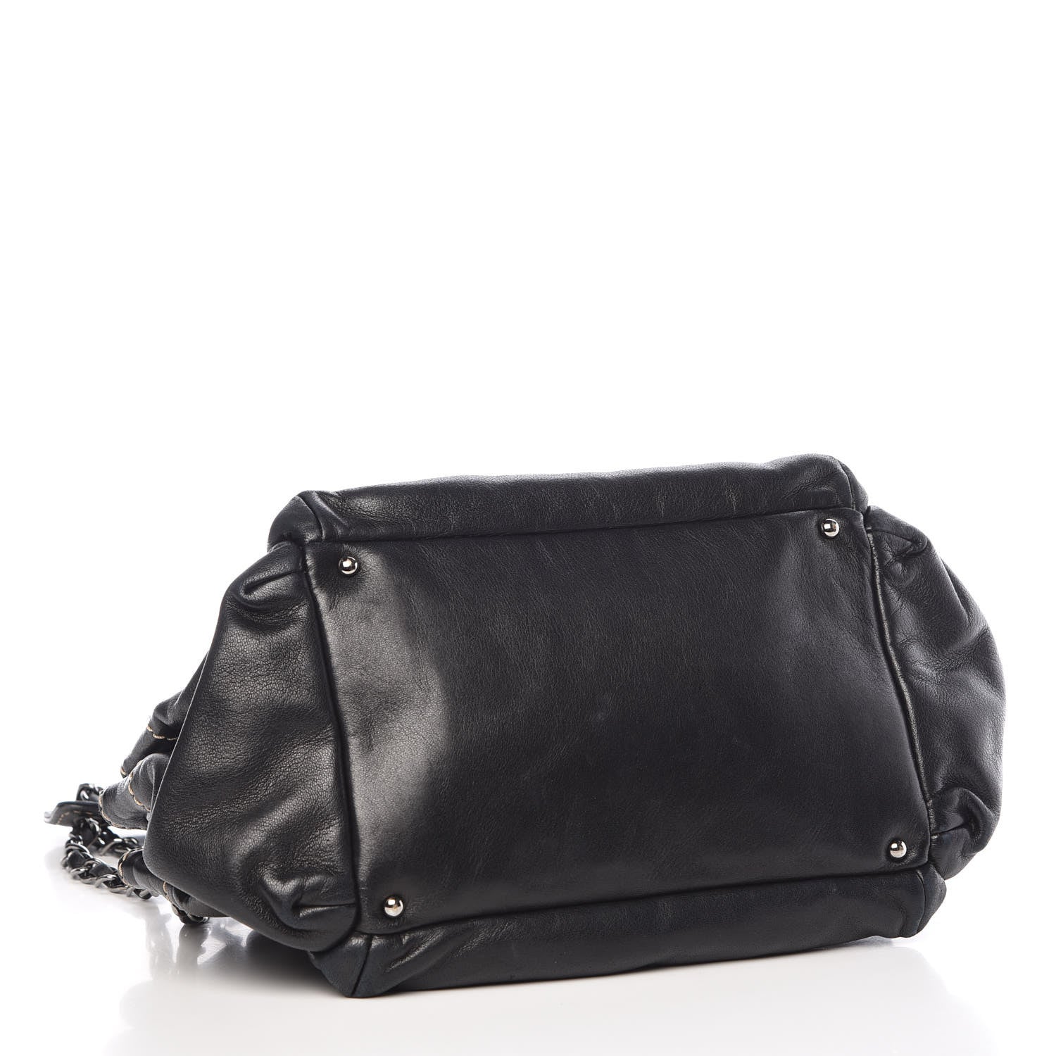 Chanel Lambskin Lax Accordion Hobo Black 4 of 10