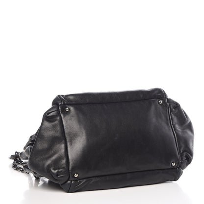 Chanel Lambskin Lax Accordion Hobo Black 4 of 10