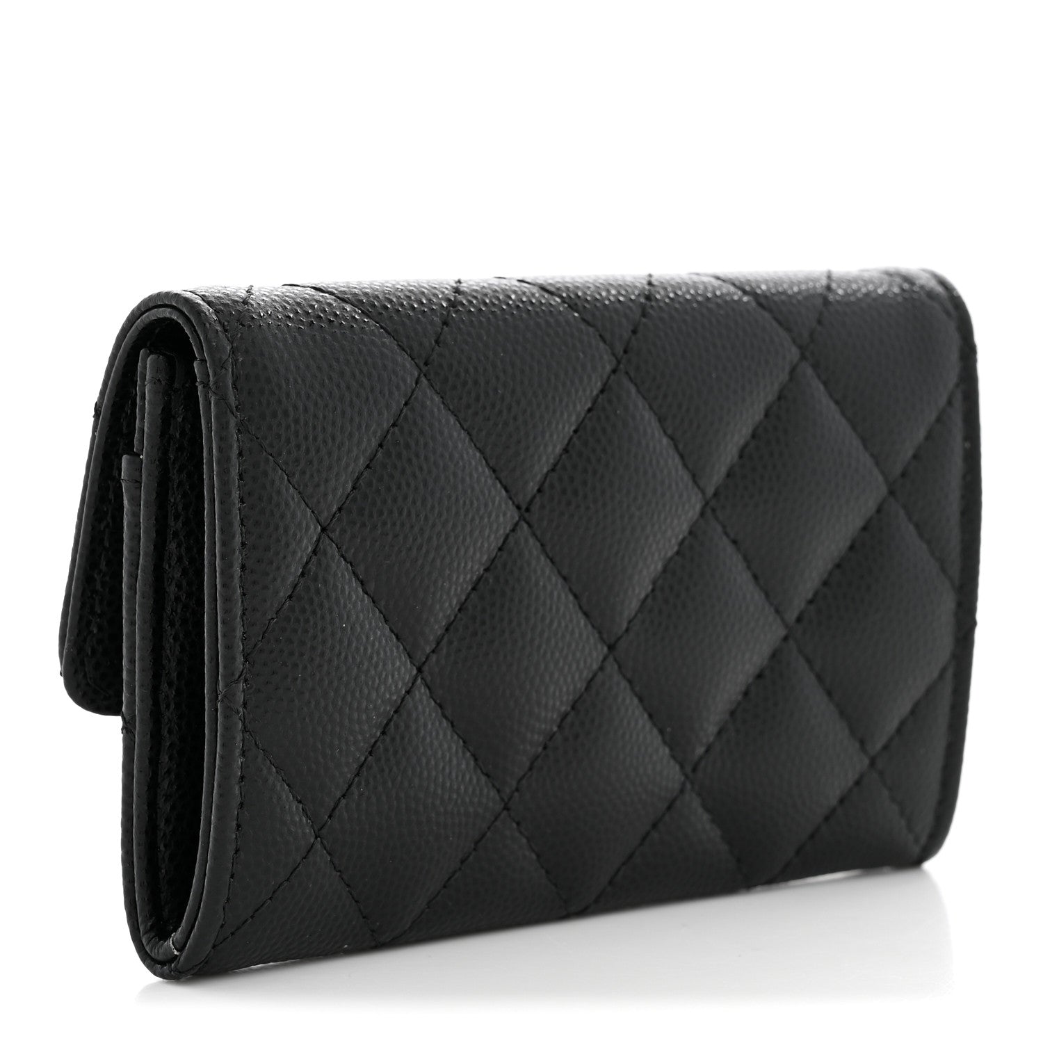 Chanel Caviar Quilted Coco Chanel Logo Flap Card Holder Black 3 of 7