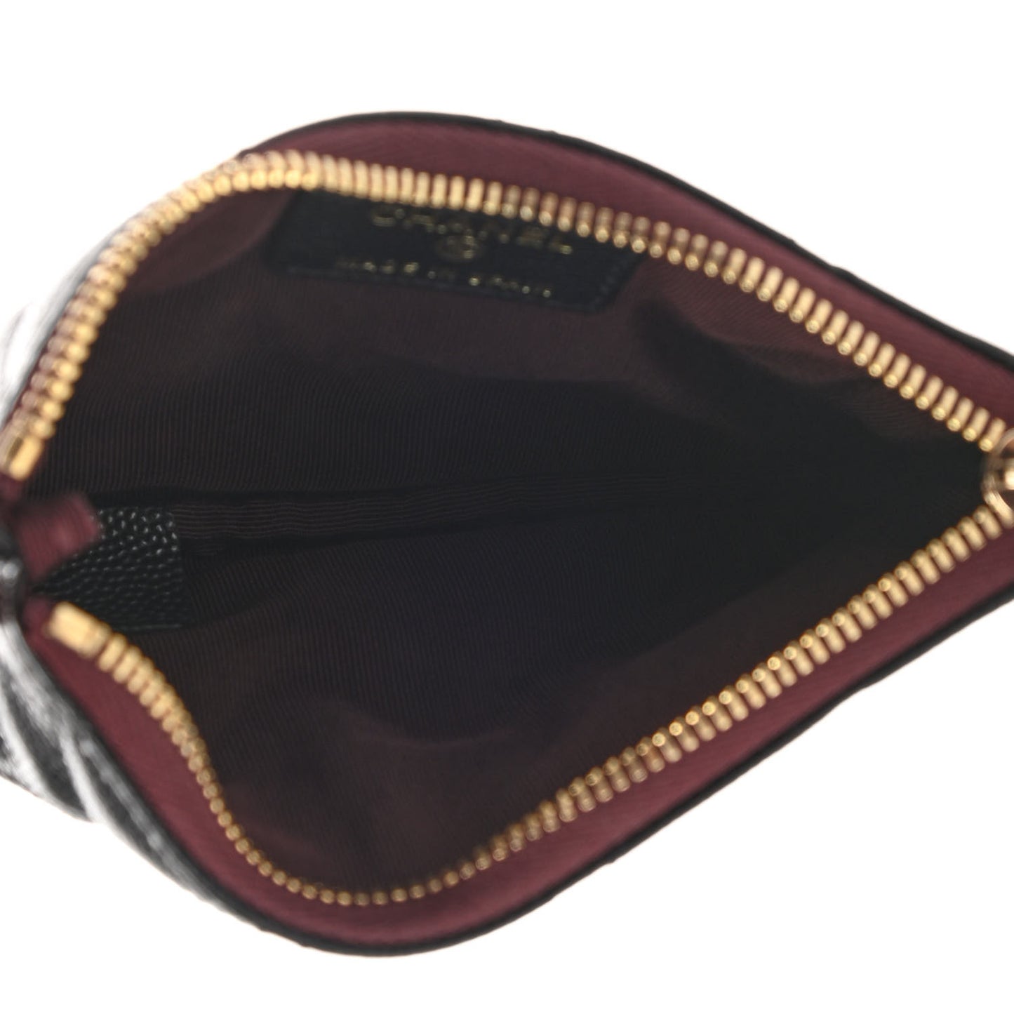 Caviar Quilted Small Cosmetic Case Black