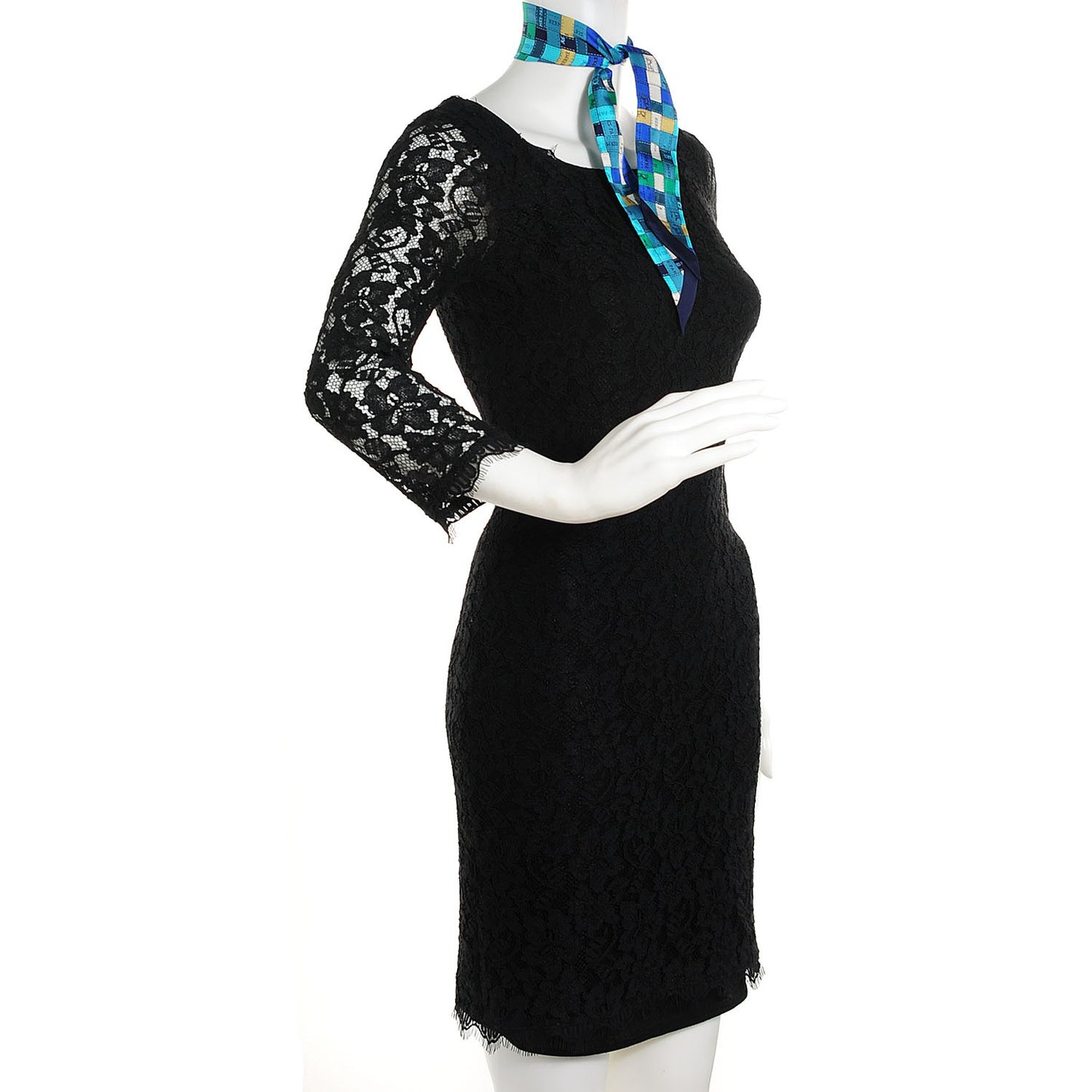 Silk Bolduc Au Carre Twilly Turquoise Bleu Klein Vert