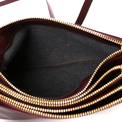 Celine Smooth Lambskin Small Trio Crossbody Bag Burgundy 6 of 12