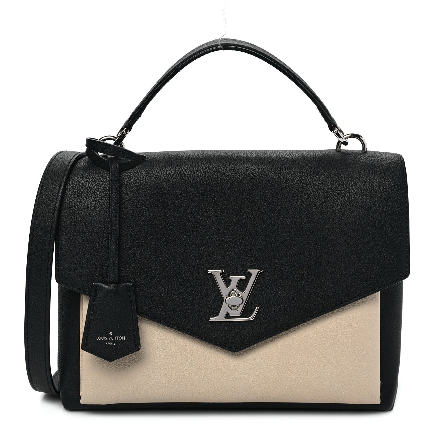 Louis Vuitton Soft Calfskin My Lockme Top Handle Vanille Black 1 of 8