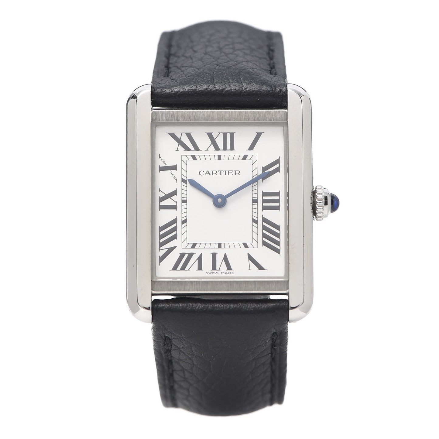 Stainless Steel Calfskin 24mm Tank Solo Quartz Watch