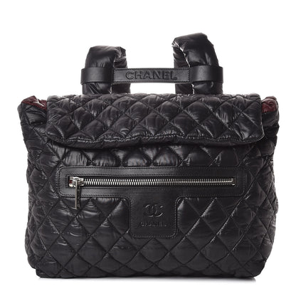 Chanel Nylon Quilted Coco Cocoon Backpack Black 1 of 10