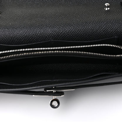 Hermes Epsom Kelly Wallet To Go Black 5 of 9