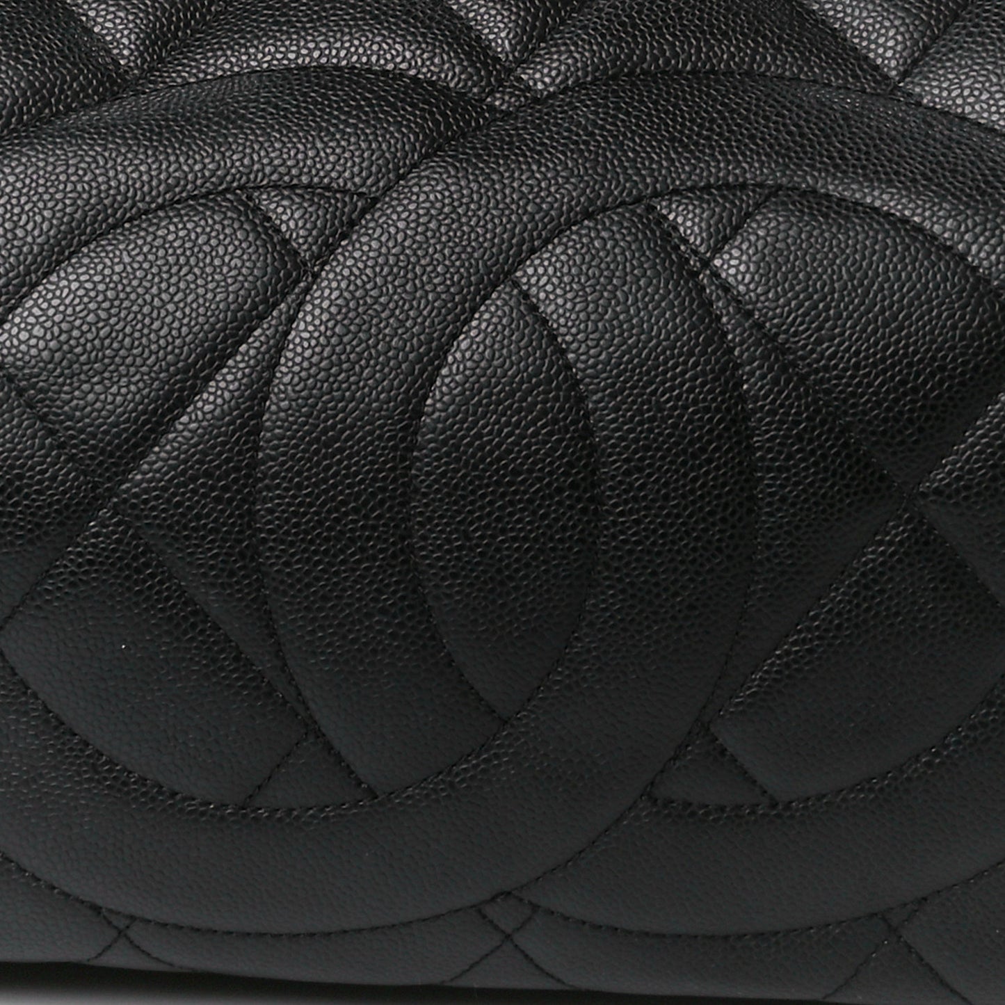 Soft Caviar Quilted CC Timeless Tote Black