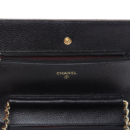Chanel Caviar Quilted Wallet On Chain WOC Black 12 of 12