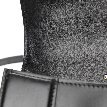 Balenciaga Shiny Box Calfskin Hourglass Top Handle Bag XS Black 13 of 14