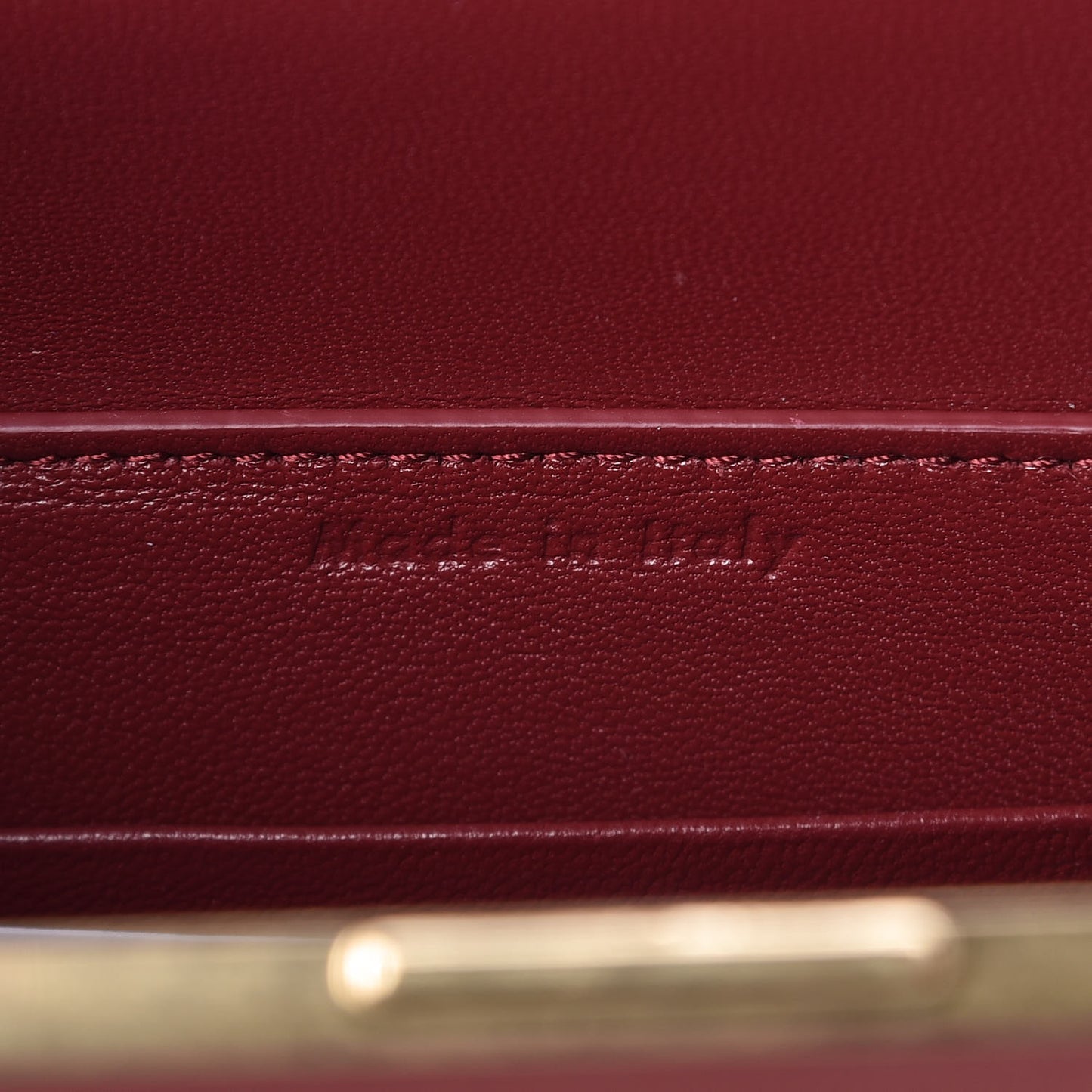 Smooth Calfskin Mini Clasp Bag Dark Red