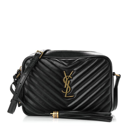 Saint Laurent Calfskin Matelasse Monogram Lou Camera Bag Black 1 of 8