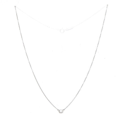 Tiffany Platinum Diamond .14ct Elsa Peretti Diamonds by the Yard Pendant Necklace 4 of 9