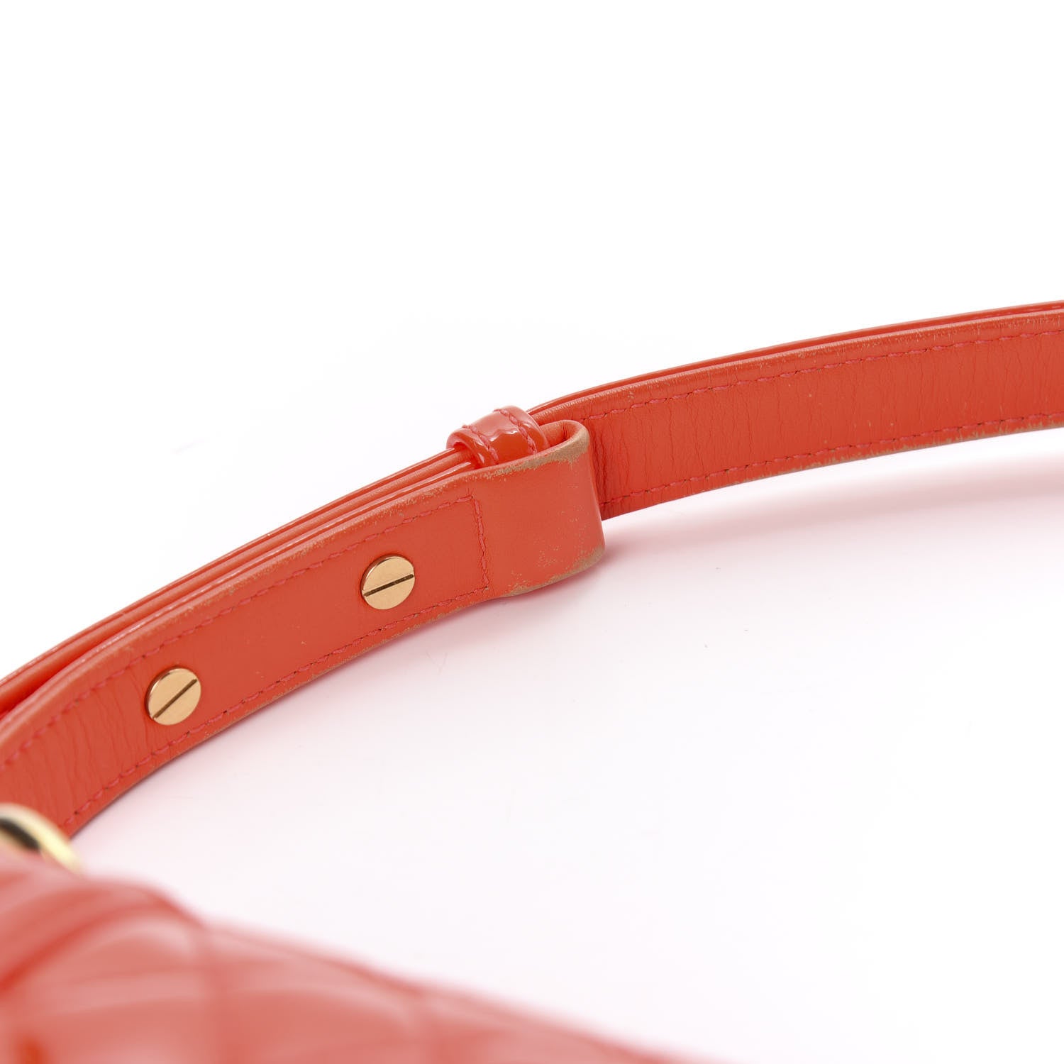 Chanel Patent Quilted Medium Boy Flap Orange 12 of 20