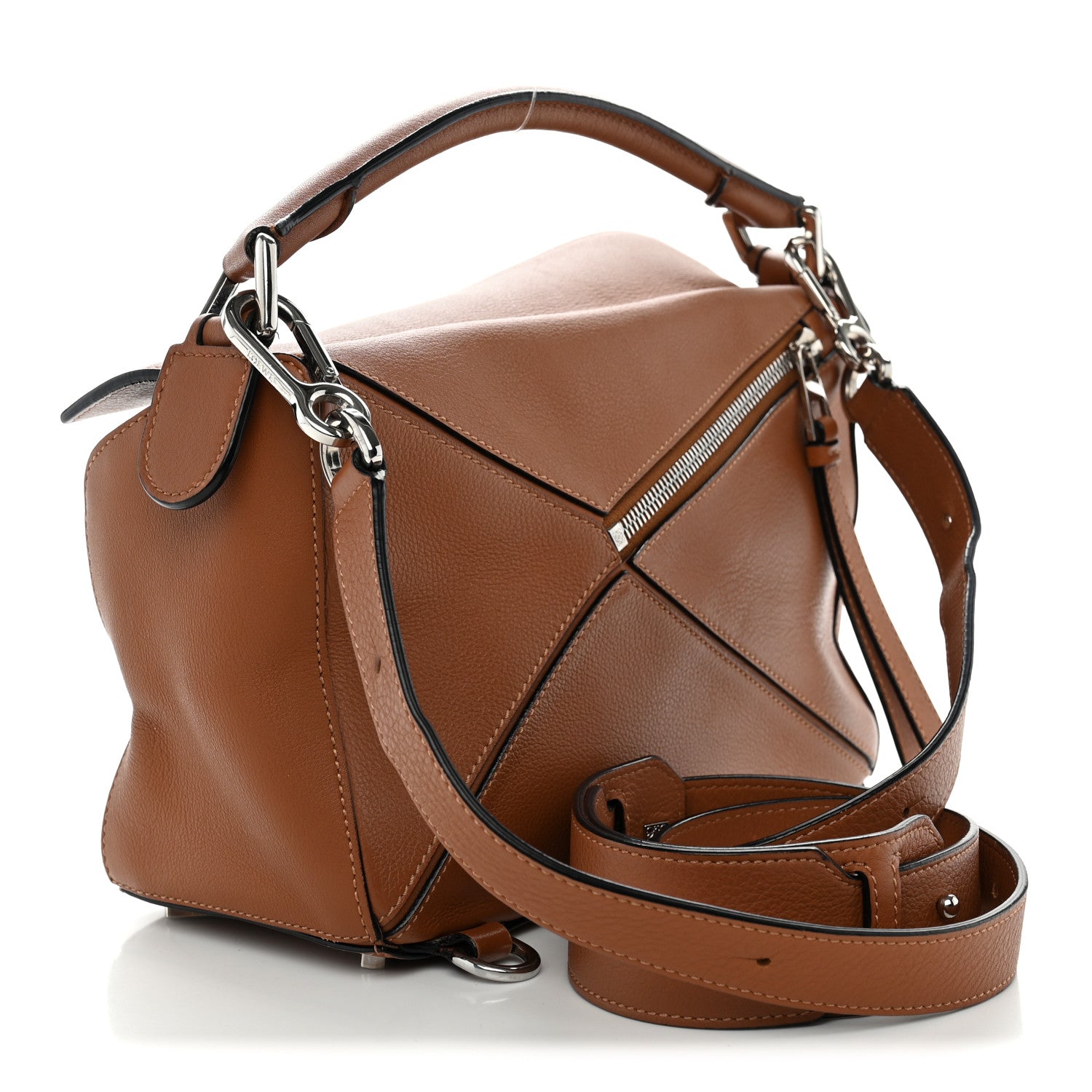 Loewe Calfskin Small Puzzle Bag Tan 3 of 11