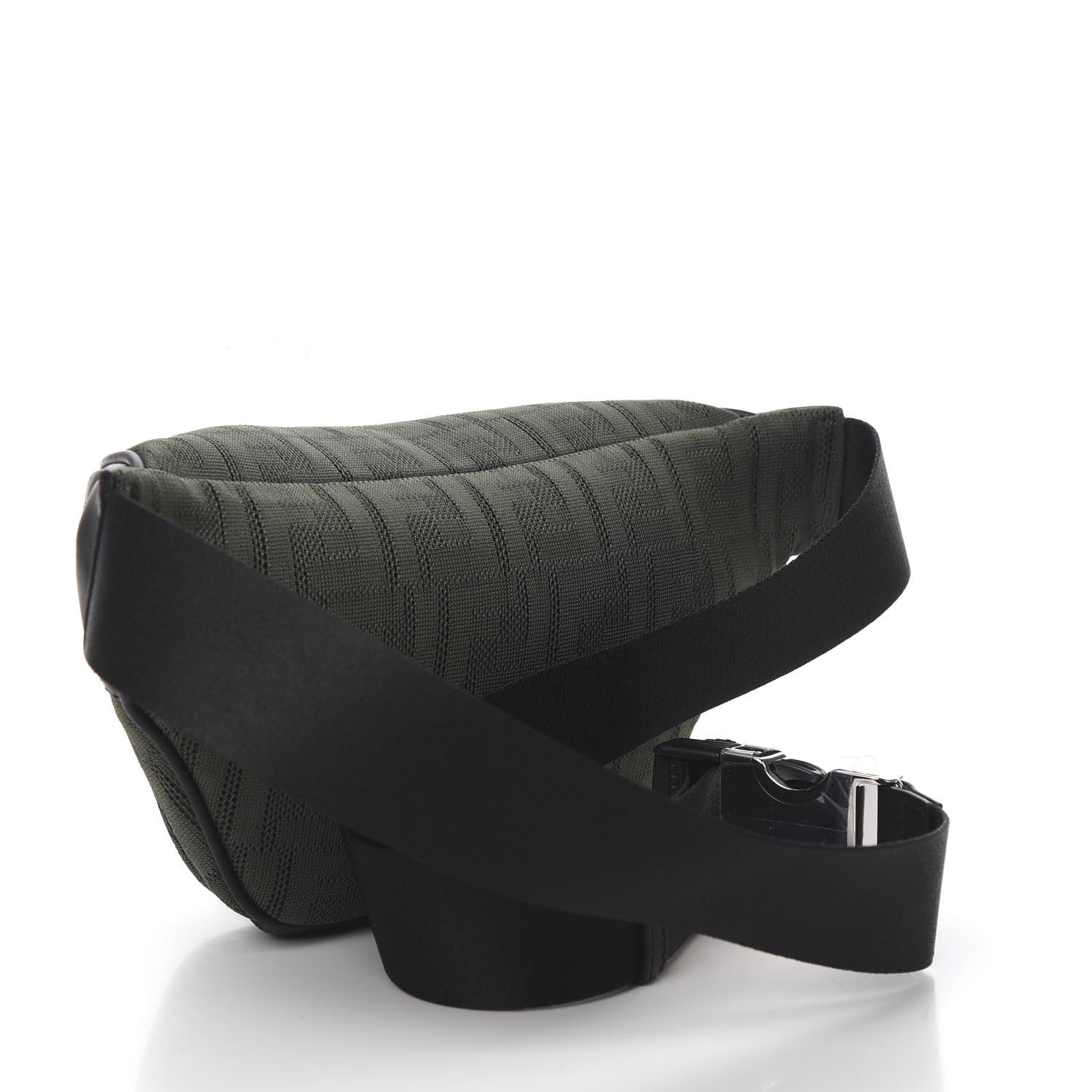 Fendi Neoprene Mesh Vitello Grace FF Pocket Belt Bag Verde Militare 2 of 9