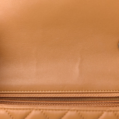 Chanel Lambskin Quilted Mini Rectangular Flap Camel 9 of 12