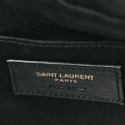 Saint Laurent Tweed Calfskin Monogram Lou Camera Bag Black 6 of 10