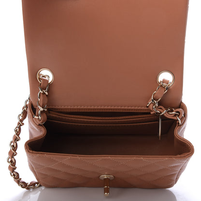 Chanel Lambskin Quilted Mini Square Flap Brown 5 of 10