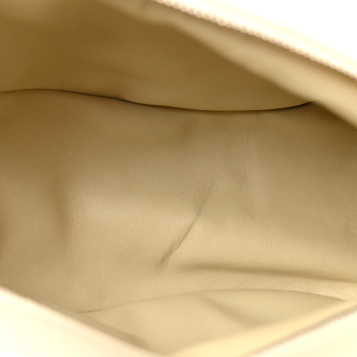 Grained Calfskin Small Slouchy Banana Bag Ivory
