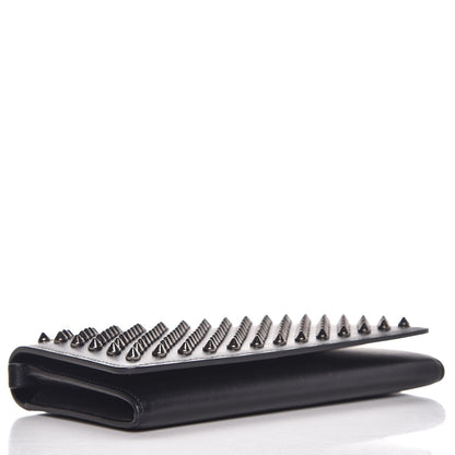 Christian Louboutin Calfskin Macaron Spiked Flap Wallet Black 4 of 8