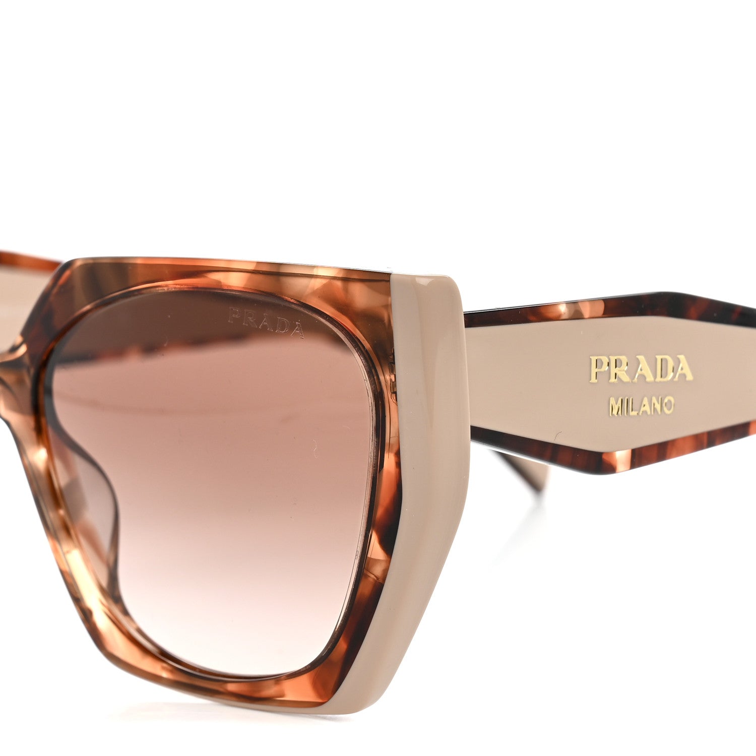 Prada Acetate Sunglasses SPR 15W Tortoise Caramel Powder 7 of 8