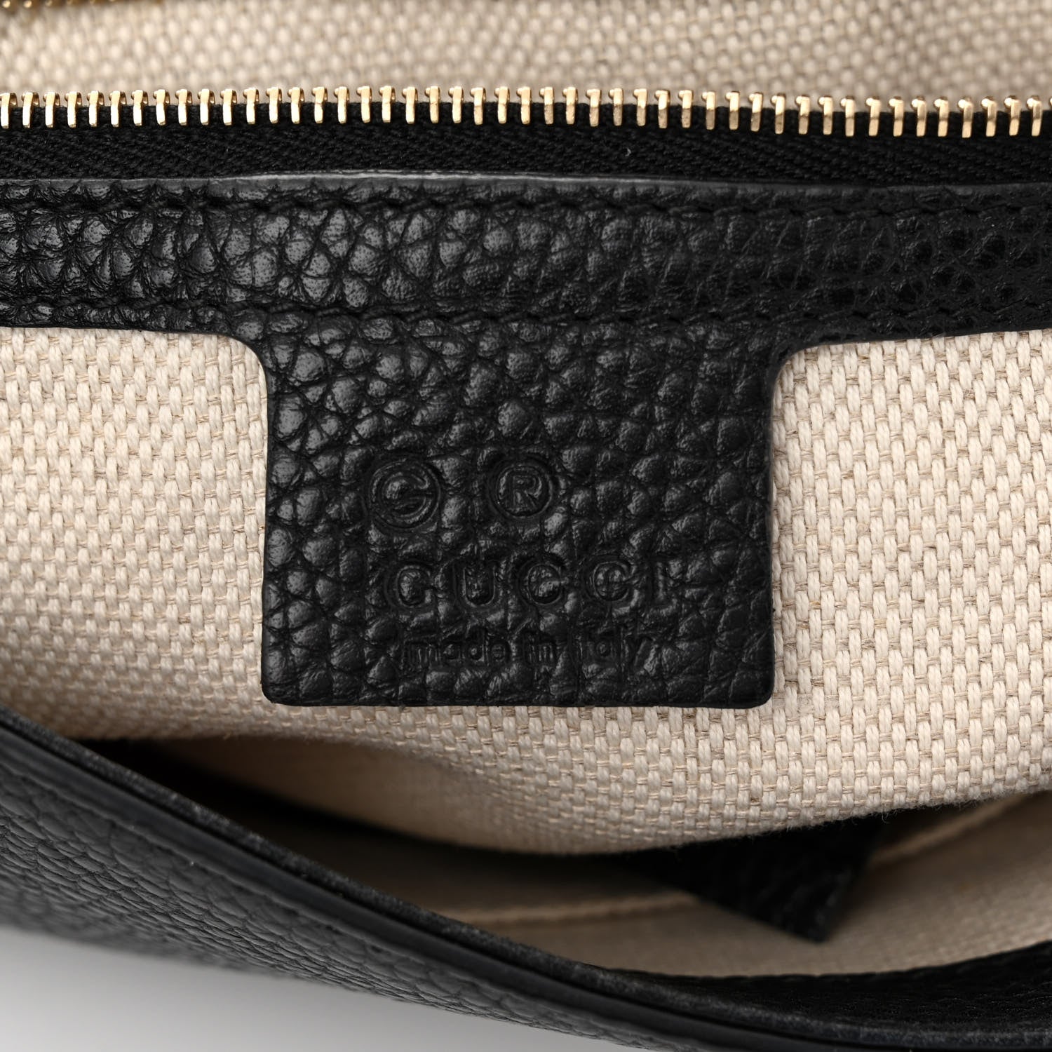Gucci Pebbled Calfskin Medium Soho Flap Crossbody Black 6 of 10