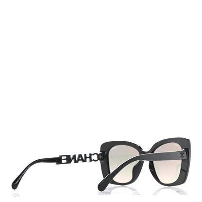 Chanel Acetate Strass Polarized Square Sunglasses 5422-B Black 4 of 8