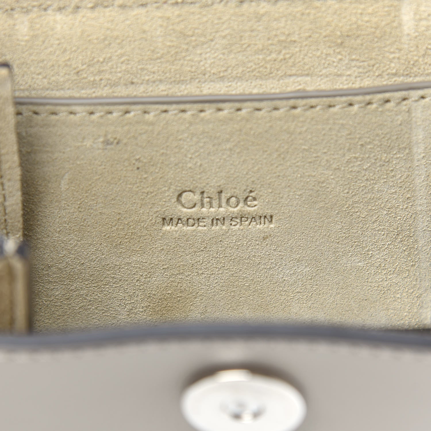 Chloe Suede Calfskin Mini Faye Bracelet Bag Motty Grey 6 of 9