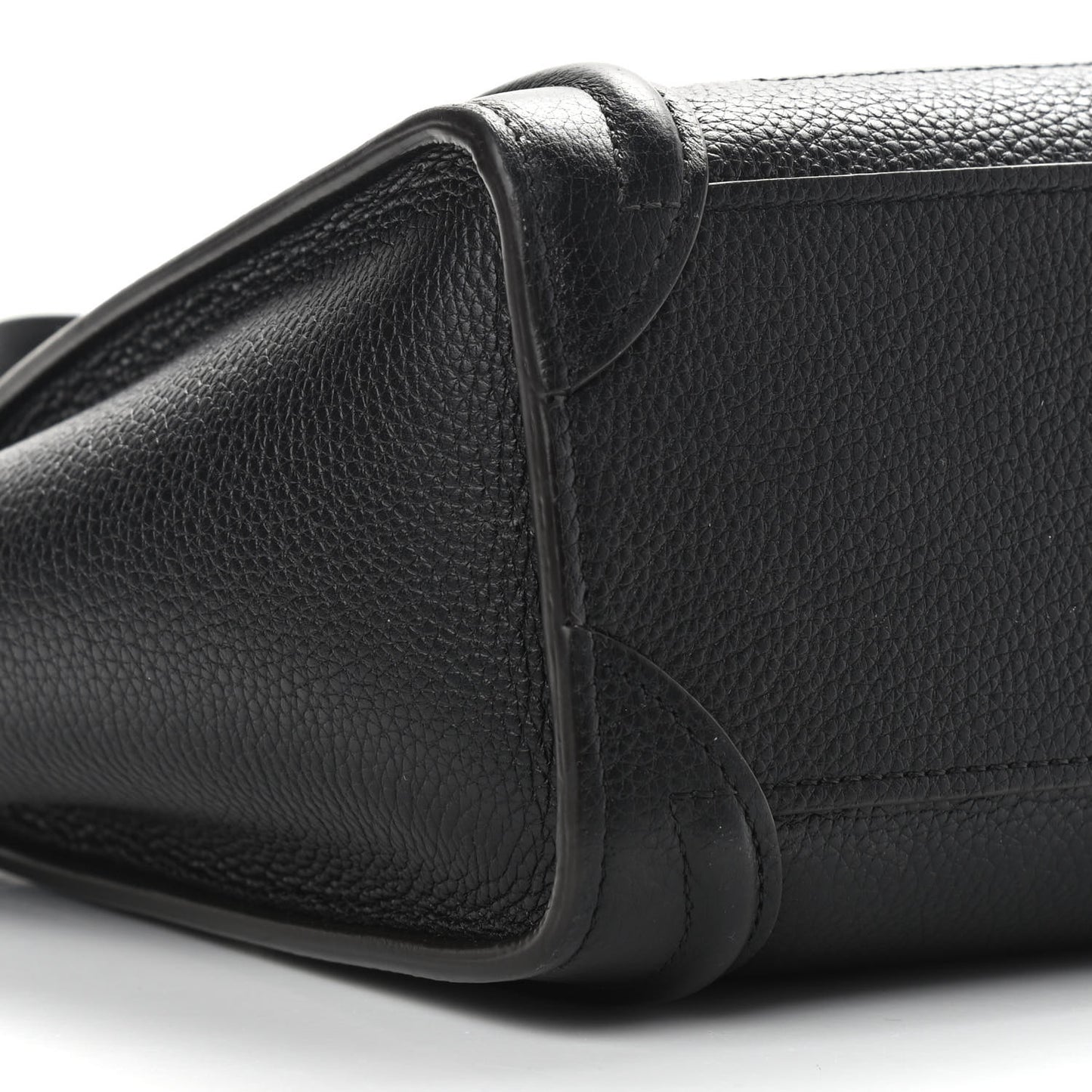 Drummed Calfskin Nano Luggage Black