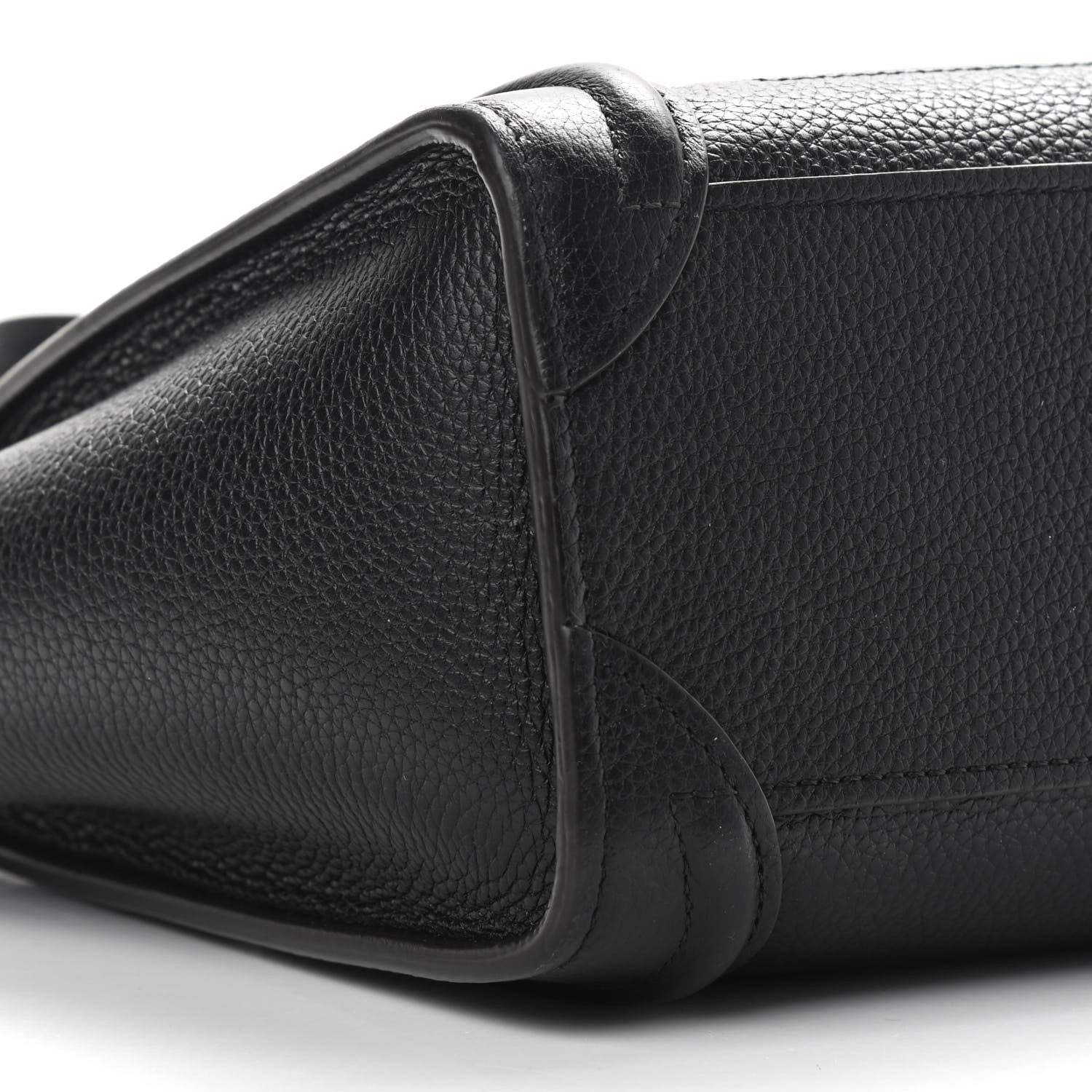 Celine Drummed Calfskin Nano Luggage Black 9 of 10