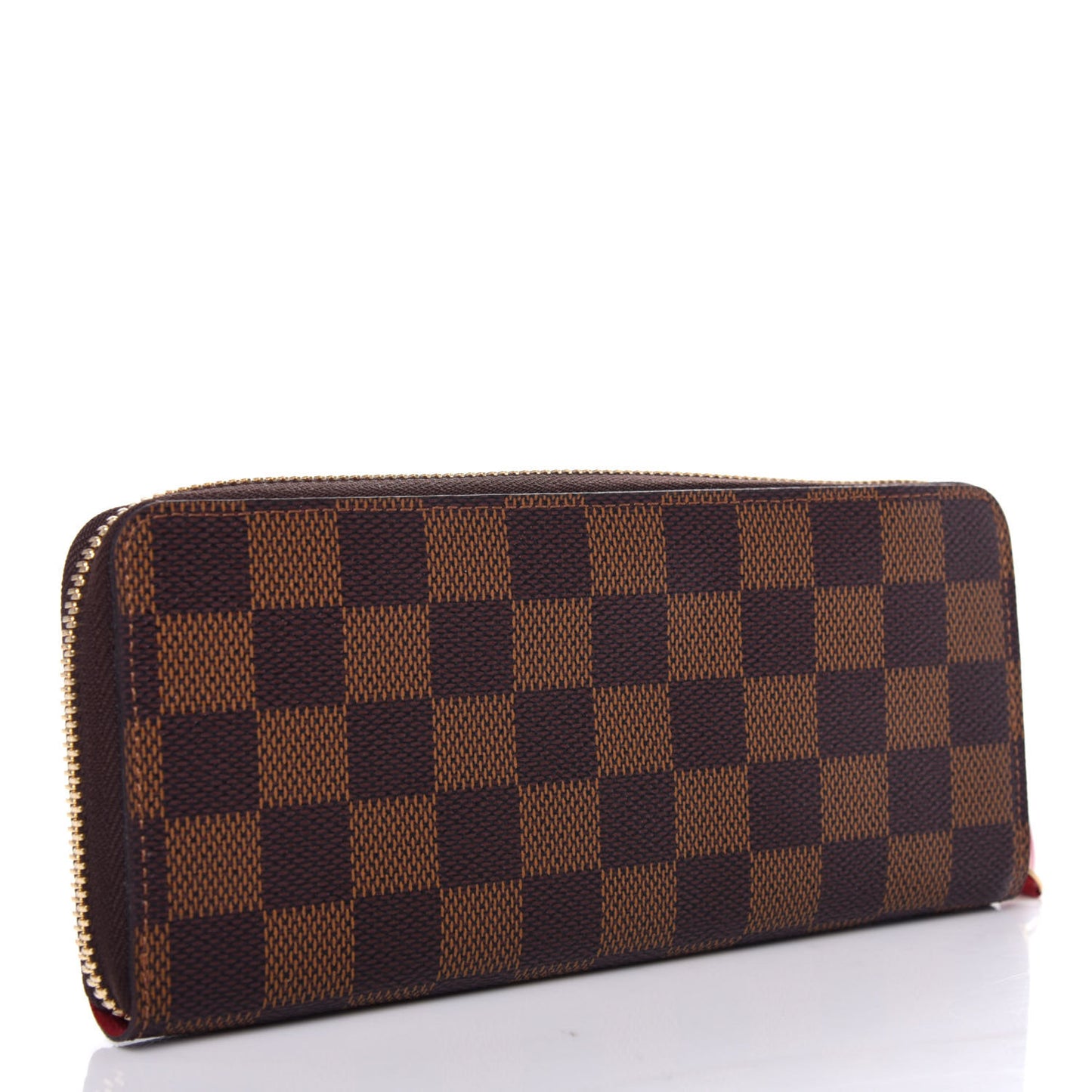 Damier Ebene Clemence Wallet Cherry