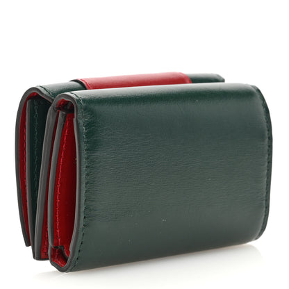 Gucci X Balenciaga Calfskin Web Card Case Wallet Beige Ebony 3 of 6