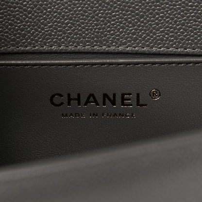 Chanel Caviar Quilted Medium Boy Flap Dark Grey 6 of 10