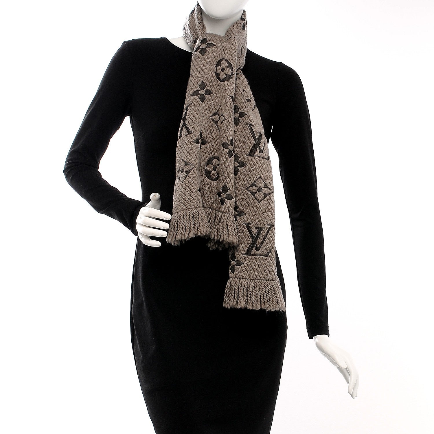 Louis Vuitton Wool Silk Logomania Scarf Verone 2 of 4